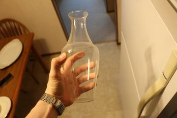 Clear Glass Carafe With Slender Neck
