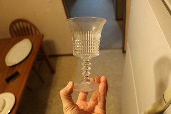 Lincoln Inn Clear Pressed Glass Stemware