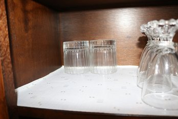 Ribbed Glass Lowball Tumblers