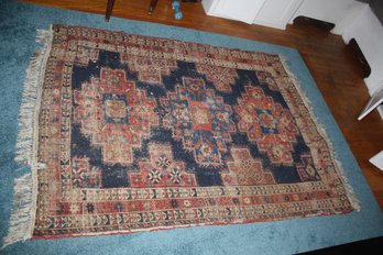 Antique Persian Afshar Tribal Hand-Knotted Rug 71 Inches Wide By 51 Inches Long