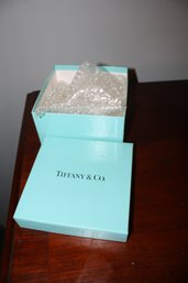 Tiffany & Co. Long Island University 75th Anniversary Glass Dome Paperweight With Presentation Box