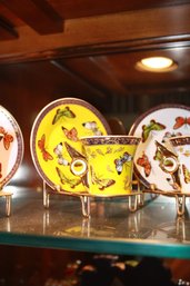 Classic Coffee & Tea Yellow Butterfly Demitasse Cup & Saucer