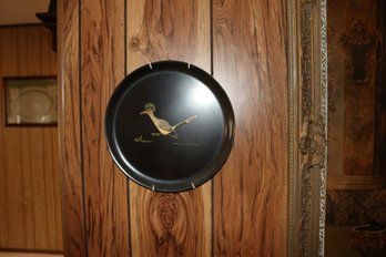 Couroc Monterey Roadrunner Inlaid Round Decorative Serving Platter