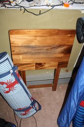 Wooden Folding Accent Side Table