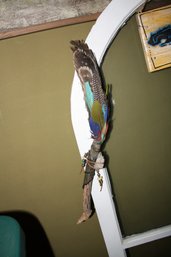 Decorative Smudging Feather Fan With Beaded Handle