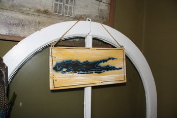 Handmade Long Island Wooden Coastal Decorative Sign With Jute Hanger