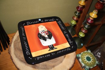 Certified International Dinner Is Served Ceramic Plate By Tracy Flickinger
