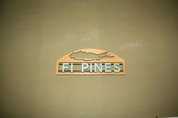Wooden Decorative Wall Sign FI PINES