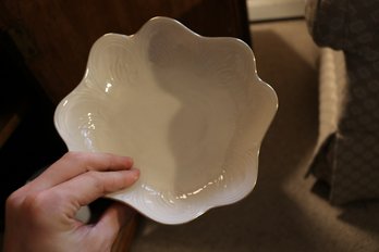 Vintage Lenox Style Ivory Gold Trim Leaf Dish
