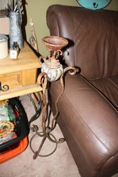 Vintage-Style Iron Candle Holder