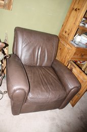 Klaussner Brown Leather Chair