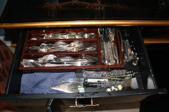 Vintage Silver-Plated Dinner Set Assorted. FORKS KNIVES AND SPOONS ONLY NO BOTTOM ITEMS