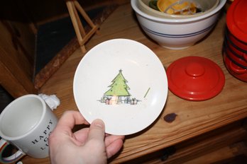 Rae Dunn By Magenta Ceramic Christmas Tree Appetizer Plate