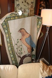 Mughal-Style Peregrine Falcon Batik Fabric Painting