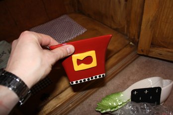 Novelty Square Ceramic Accent Bowl  Fish Motif