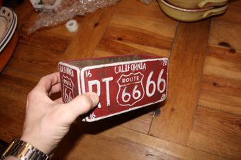 Vintage Route 66 Storage Box