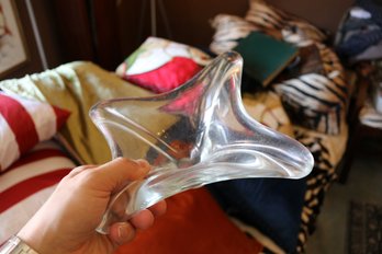 Crystal Freeform Star-Shaped Art Glass Catchall Bowl