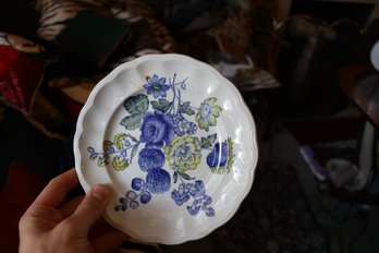 Copeland Spode England Blue Flowers Pattern S3369 Decorative Plate
