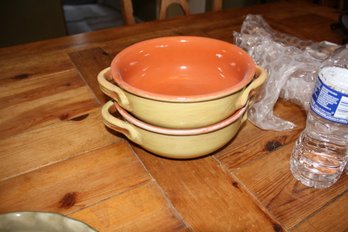 Fratelli Col Made In Italy Vintage Glazed Terracotta Bowl With Handles