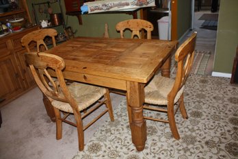 Beautiful Rustic Solid Pine Dining Table With Chairs
