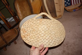 Woven Seagrass Oval Trivet Hot Pad With Handle