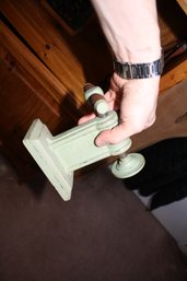 Vintage Green Cast Iron Adjustable Table Clamp Tool
