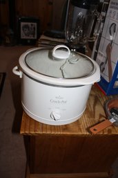 Rival 4-Quart Stoneware Slow Cooker  Manual Dial Control Untested