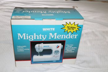 White Portable Mighty Mender Compact Sewing Machine