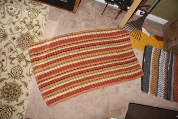 Multicolor Striped Rag Rug  Chindi Style