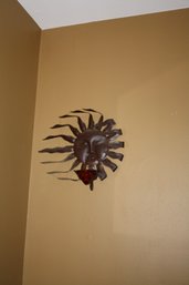 Rustic Metal Sun Wall Art Sculpture  Southwestern Dcor