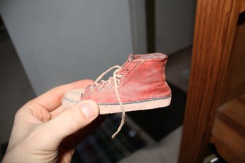 Handcrafted Vintage High-Top Sneaker Figurine  Decorative Collectible