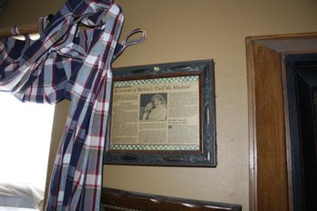 Framed Newspaper Article Featuring 'Call Me Madam' Review And Howard Stern Announcement