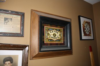 Framed Bombay Company 'Extra Choice' Cigar Label Wall Art,