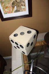 Vintage Hand-Carved Wooden Dice Box, Decorative Trinket Storage