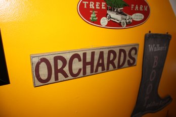Rustic ORCHARDS Decorative Wall Sign