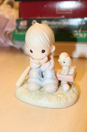 Precious Moments Ruff Times Boy Dog Figurine