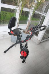 3-in-1 Foldable Exercise Bike With Magnetic Resistance, Arm Exercisers, And Digital Display
