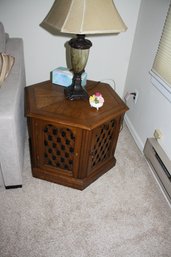 Hexagonal Accent End Table With Storage