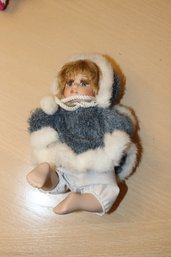 Alaskan Friends Porcelain Face Doll With Fur Parka