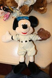 Disney World Mickey Mouse Baseball Player Plush Toy