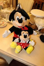 Mickey And Minnie Mouse Plush Doll Collectible Pair