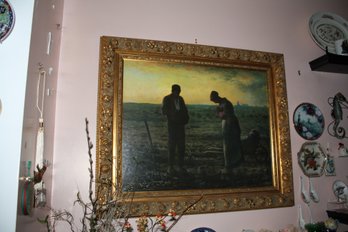The Angelus (L'Anglus) By Jean-Franois Millet Print Framed