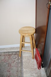 Wood Round Seat Stool #2