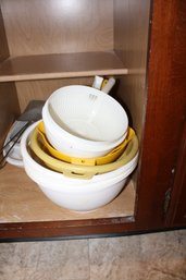 Plastic Kitchen Colanders And Bowls Set