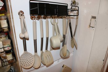 Silicone Cooking Utensil Set With Stainless Steel Handles