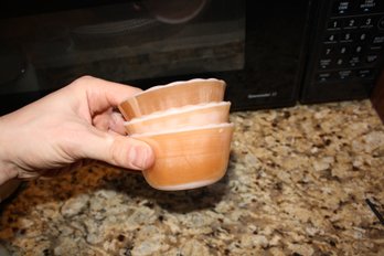 Fire King Peach Luster Custard Cups By Anchor Hocking