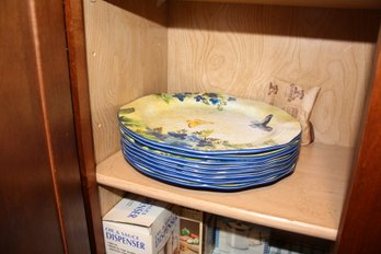 Lot Of Pier 1 Melamine Butterfly Floral Salad Plates