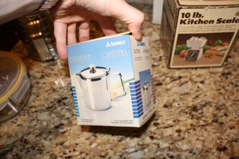 Sunnex Stainless Steel Coffee Pot With Lidded Pouring Spout