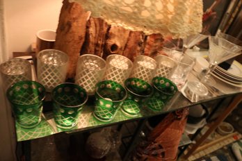 FROSTED Tealight Candle Holder Set Of 6 NO GREEN CUPS INCLUDED
