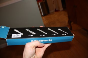 Stainless Steel Food Server Set With Coordinated Serving Utensils